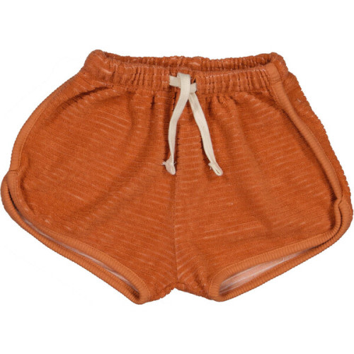 Terry Curved Hem Drawstring Shorts Shorts, Brick - Bean's Barcelona | Maisonette