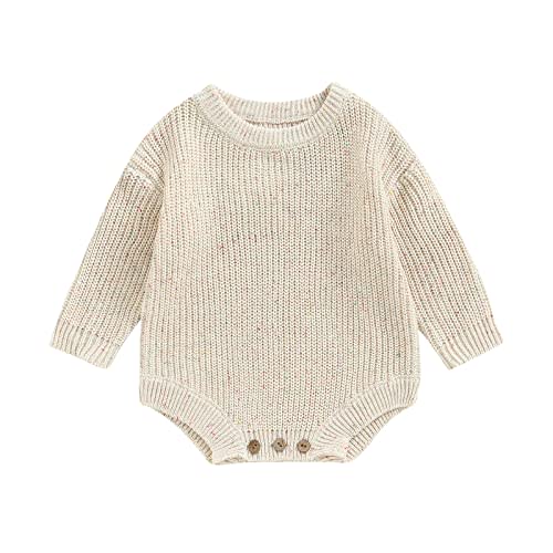 FYBITBO Baby Girl Boy Sweater Knit Oversized Pullover Sweatshirt Romper Onesie Warm Fall Winter Clothes Outfit Newborn