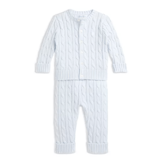 Ralph Lauren
Cable Knit Cotton Cardigan & Pant Set - Baby