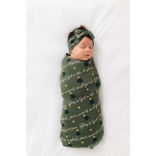 Glory to God Olive Swaddle Bamboo โ Holy Pals