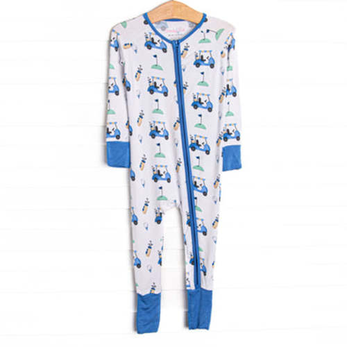 Putt and Play Bamboo Zippy Pajama, Blue – Stitchy Fish