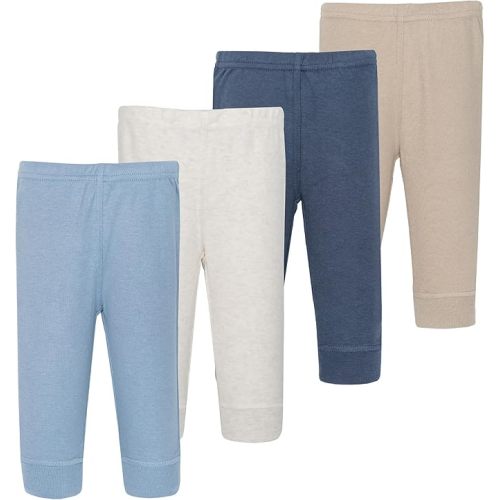 Hudson Baby Basics Cotton Pants 4-Pack (Newborn)