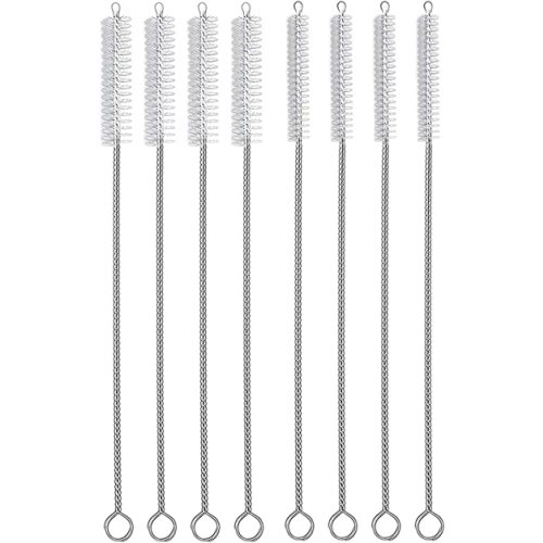 Hiware Straw Cleaner Brush Set, 8-Piece Long Cleaning Brush for Straws on Tumbler, Water Bottle, Sippy Cup, and Pipes, Tubes or Hummingbird Feeders