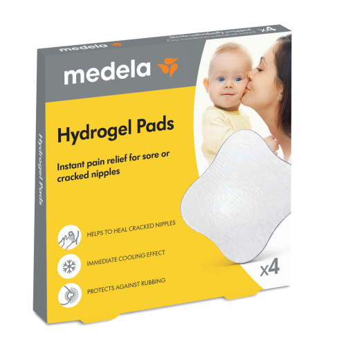 Medela Hydrogel Pads, Pain Relief for Sore or Cracked Nipples, Reusable Breastfeeding Essentials