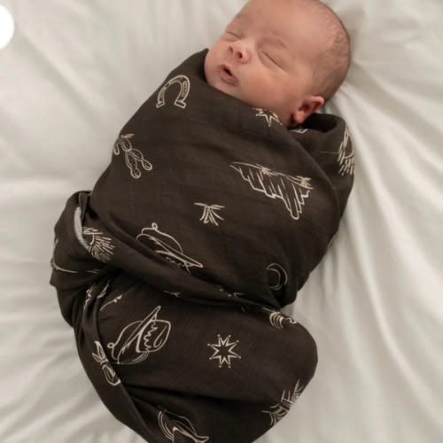 Western Muslin Swaddle Blanket – Ellie Sue