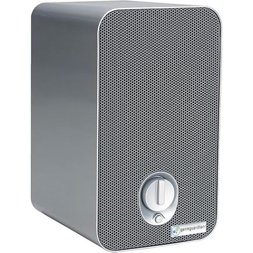 GermGuardian Air Purifier for Home with HEPA Filter, Removes 99.97% of Pollutants, Covers up to 375 Sq. Foot Room in 1 Hr, UV-C Light Helps Reduce Germs, Zero Ozone Verified, 11", Silver, AC4100CA