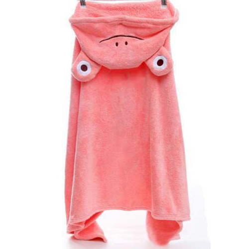 ROMASA Baby Bath Towel Ultra Soft Hooded Towel Highly Absorbent Bathrobe Blanket Toddlers Shower Gifts for Boys Girls-28" x 55" (Pink-flog)