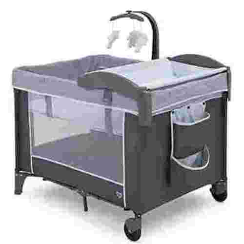 Delta Children LX Deluxe Portable Baby Play Yard With Removable Bassinet and Changing Table, Eclipse