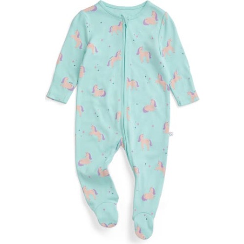 Print Two Way Zip Up Sleepsuit, 3-6M UK