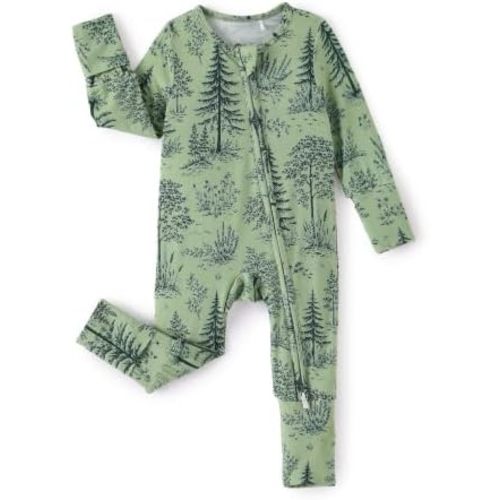 PATPAT Bamboo Viscose Baby Pajamas, Sleepers with 2-Way Zipper