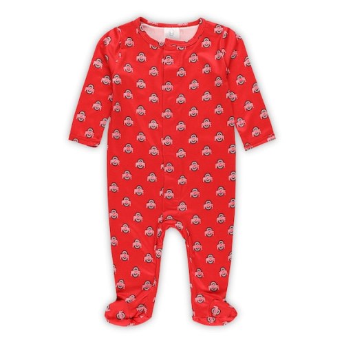 Ohio State Buckeyes ZooZatz Newborn & Infant Magnetic Closure Sleeper - Scarlet
