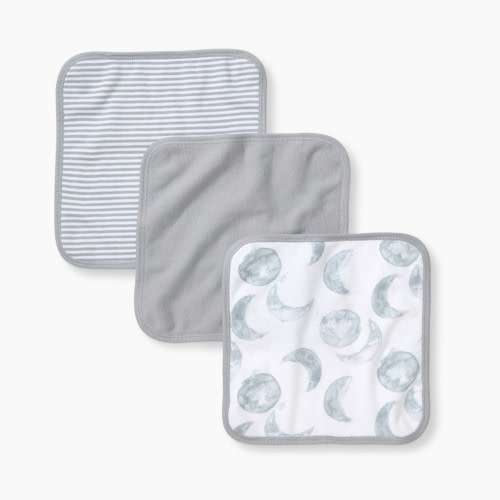 Burt's Bees Baby Organic Washcloth (3 Pack) - Hello Moon Grey