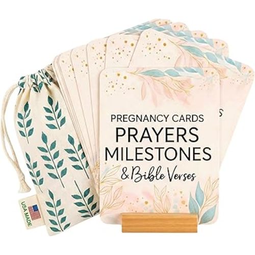 Lumont Trimester Pregnancy Must Haves - Essential Gift Set for First Time Moms, Healthy Pregnancy, Prayer Cards for Pregnant Women, Mama to Be, Expecting Parents Unique Gifts, Early Pregnancy Reveal