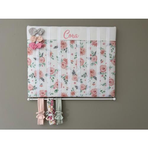 Personalized Hair Bow and Headband Holder, Nursery Decor, Wall Hanging
