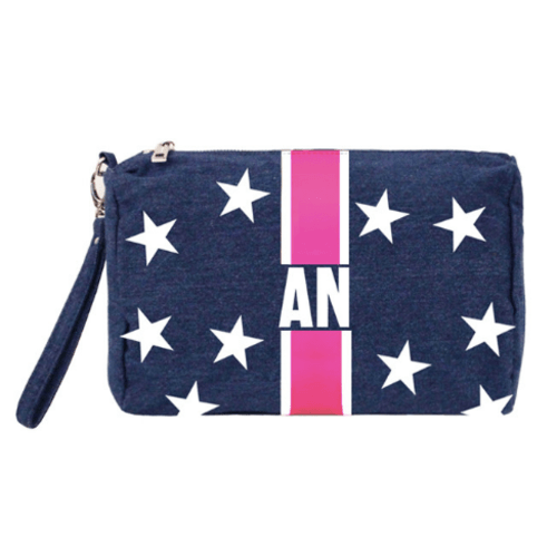 Denim Pouch/Clutch w/ Stars
