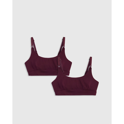 Micromodal Nursing Bra (2-pack) in Syrah size L