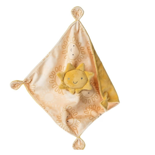 Mary Meyer Sweet Soothie Lovey Security Blanket, 10 x 10-inches, Sunshine