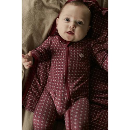 Baby Zip Up - Texas - Maroon & Grey – BURLEBO