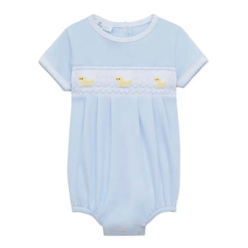 Little Ducklings Classics Smocked Bubble - Light Blue – 3m