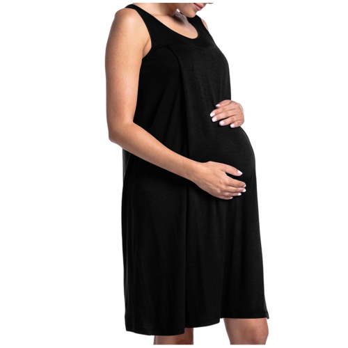 PBFRDSJ 3-in-1 Labor and Delivery Dress Sleeveless Crew Neck Loungewear Nursing/Pregnancy/Hospital Gown Breastfeeding Outfits for Postpartum