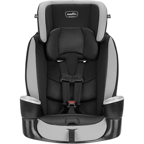 Evenflo High-Back Booster Car Seat with Harness, 22 to 110lbs, Maestro Sport, Granite Gray