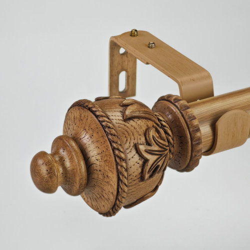 Charlton Home® Adjustable 1.125''diameter Single Curtain Rod Set & Reviews | Wayfair