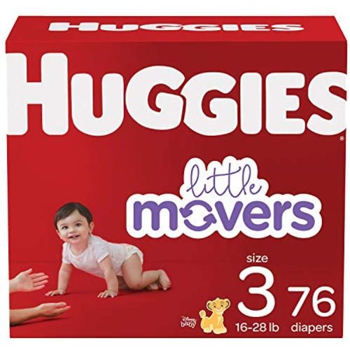 Baby Diapers Size 3, 76 Ct, Huggies Little Movers