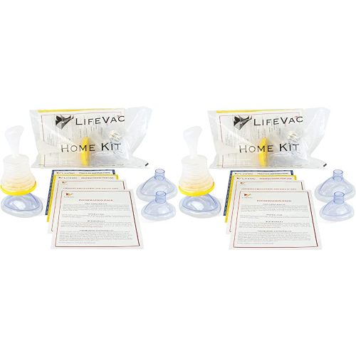 LifeVac Home Kit Pack of 2 - Portable Suction Rescue Device First Aid Kit for Kids and Adults, Portable Airway Suction Device for Children and Adults