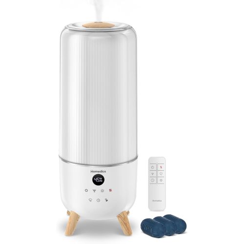 Homedics Cool Mist Ultrasonic Humidifier for Bedroom, Large Room