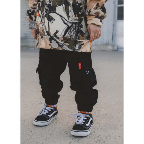 Little Trouble Black Cargo Pants