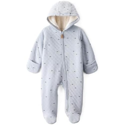 Carter's Baby Girls' and Baby Boys' Newborn-9M Hooded Quilted Pram Sleep & Play