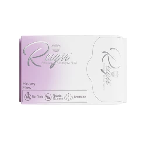 Reign Heavy Flow with Wings Sanitary Napkinsfor Women, Super Absorbent Pads,8 Count,1 Pack