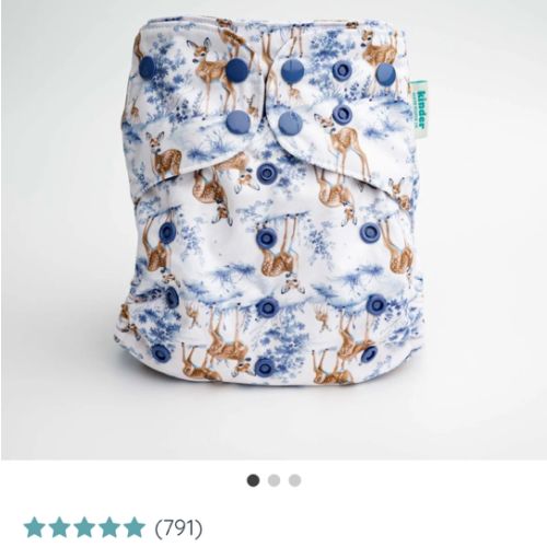 Nature: Essentials Pocket Cloth Diaper with Athletic Wicking Jersey, Grows with your Baby