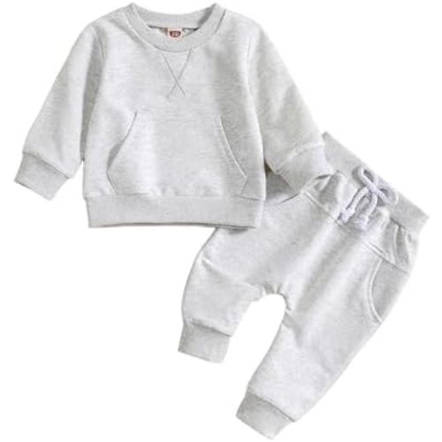 Baby Boy Clothes Toddler Boy Outfits 2-piece Cotton Baby Boys Top and Pants Set for Fall Winter