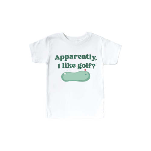 Apparently, I Like Golf Graphic Bodysuit & Kids Tee | White