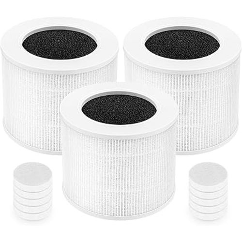 Core Mini Replacement Filter Compatible With LEVOIT Core Mini-P Air Purifier, 3-IN-1 H13 True Hepa Air Filter, Core Mini-RF Filter With 10 Pack Aroma Pads, 3 Pack