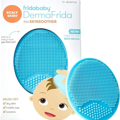Frida Baby DermaFrida The SkinSoother Baby Bath Brush | Cradle Cap Brush for Babies, Baby Essential for Dry Skin, Cradle Cap Treatment and Eczema | 1 Pack