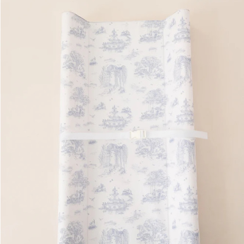 Spring Toile Blue Contour Change Pad | The Gilded Bird – The Gilded Bird US