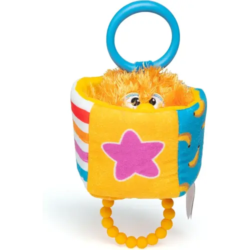 Ms. Rachel Official Herbie Sensory Take-Along Toy, Baby Swing & Baby Stroller Teething Toys w/Rattle & Clip, Toddler Toys for Girls & Boys Ages 3 Months to 1+