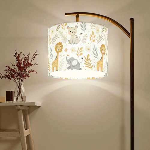 Nursery Childs Room Safari Arc Lamp Remote Control Floor Lamp Home Decor Livingroom Bedroom Office Reading Lamp new baby shower Gift