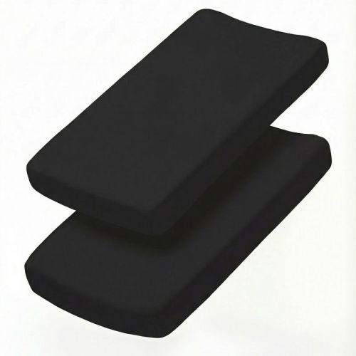 CGK Linens Microfiber Baby Crib Sheets – Soft, Breathable Fitted Crib Sheets, Oeko-Tex Certified in Black, Size Standard