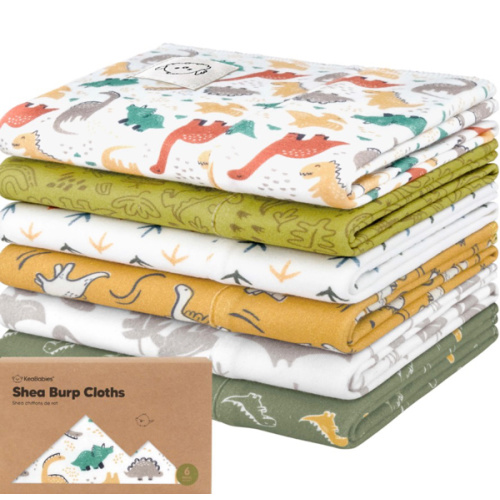 Organic Baby Burp Cloths & Bibs Set For Feeding – KeaBabies