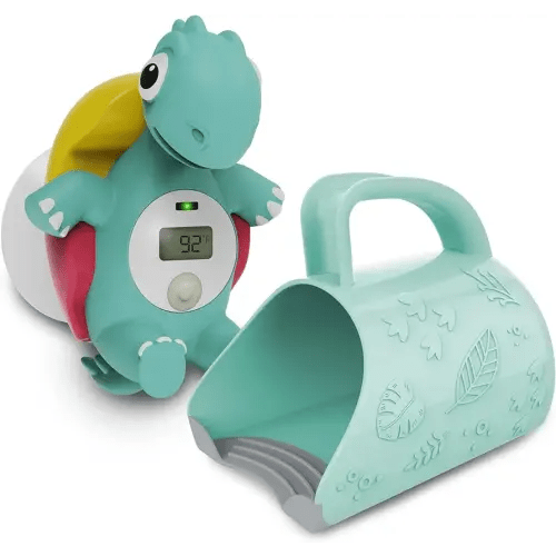 Dr. Brown’s CleanUp Temposaurus Floating Bath Thermometer and Dino-Pour Bath Rinse Cup