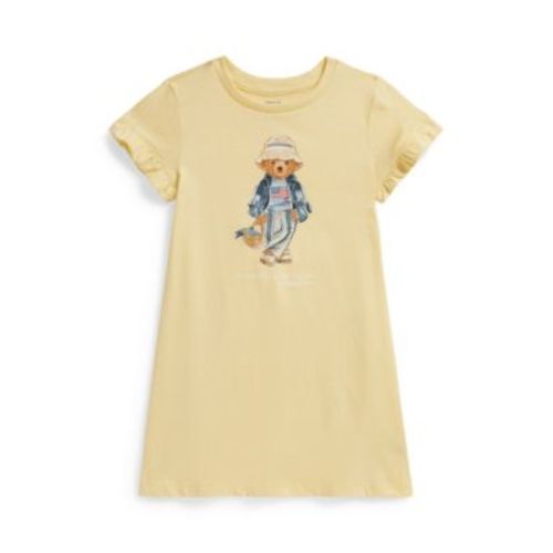 Girls' Polo Bear Crewneck Jersey Dress (Size 3)
