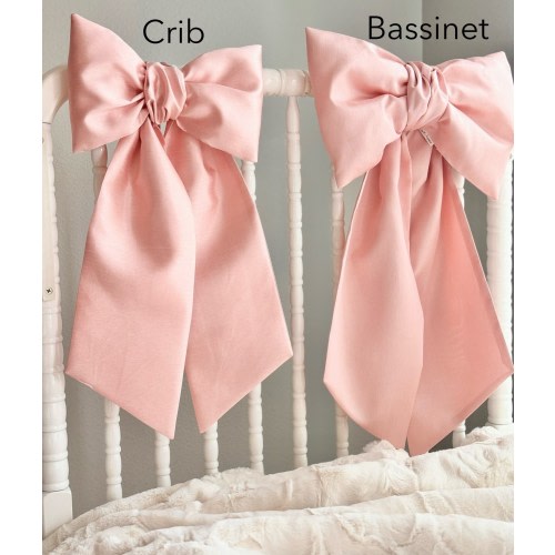 CRIB BOWS LARGE Fabric Bows for Baby Bassinet, nursery decor home and  Baby Shower Gift - Handmade in U.S.A. After Order - Ships 3-4 weeks