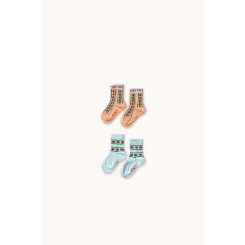 ROSES MEDIUM SOCKS wild rose/ice blue | TINY