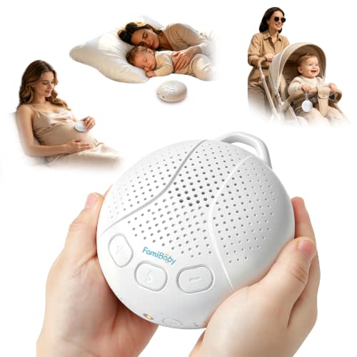 Sound Machine Sleep Soother - Mom-Like 'Shh!' Sound for Baby Kids | Portable White Noise Machine with Night Light, 16 Soothing Sound & Timer, Rechargeable Soother for Baby Adult Nursery Travel