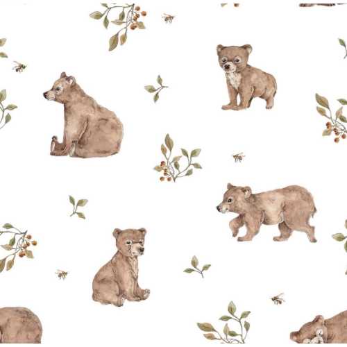 Cotton Teddy Bear Fabric Premium Quality, Premium Digital Print Cotton, for Baby Blanket, Clothes, material by the yard