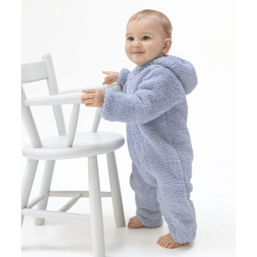 Dusty Blue Hooded Romper