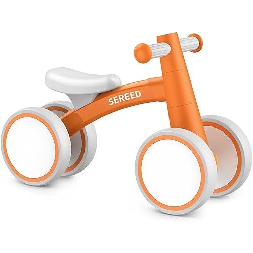 SEREED Baby Balance Bike for 1 Year Old Boys Girls 12-24 Month Toddler Balance Bike, 4 Wheels Toddler First Bike, First Birthday Gifts
